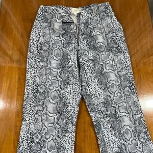 Snake Skin pattern pants.